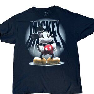 Vintage Disney Mickey Mouse Graphic Tee Black 100%‎ Cotton L/G 42/44